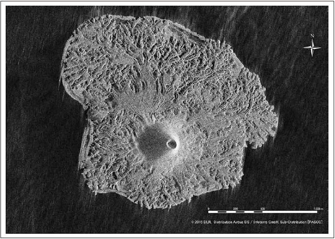 図7 TerraSAR-X画像から読取れる地質学的特徴（2015年2月27日取得画像）