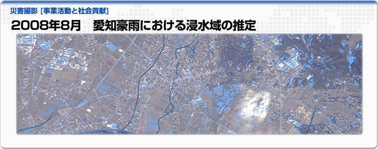 2008年8月　愛知豪雨における浸水域の推定