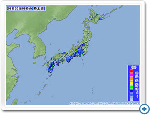 撮影時刻付近の降水量イメージ