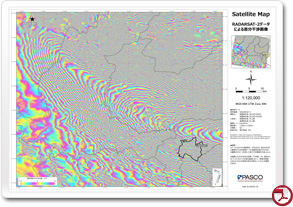 RADARSAT-2データによる差分干渉画像 