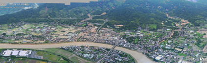 福岡県朝倉市杷木地区のパノラマ画像