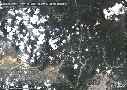 福岡県朝倉市・大分県日田市被災地周辺