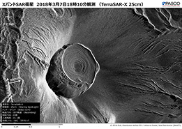 2018年3月7日撮影の衛星画像（合成開口レーダー（SAR）衛星「TerraSAR-X」）