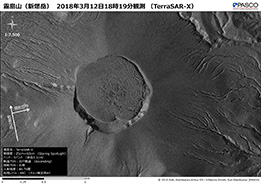 霧島山（新燃岳）2018年3月12日18時19分観測（TerraSAR-X）