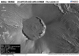 霧島山（新燃岳）2018年3月18日18時10分観測（TerraSAR-X）