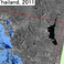 2011年10月 タイ水害におけるTerraSAR-Xによる被災推定