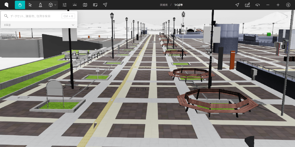 LOD3.1で描いた遊歩道