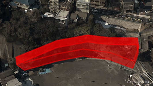 斜面地の正確な表現や土量の算定