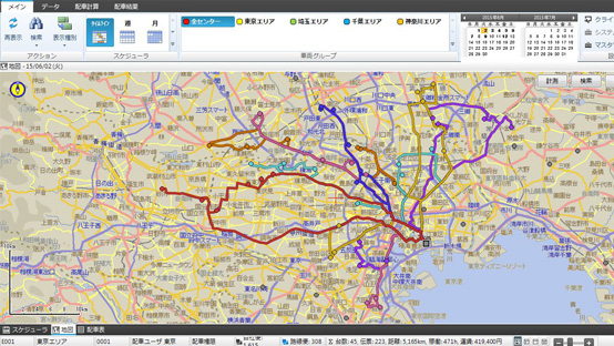 LogiSTAR配車管理簿（地図画面）